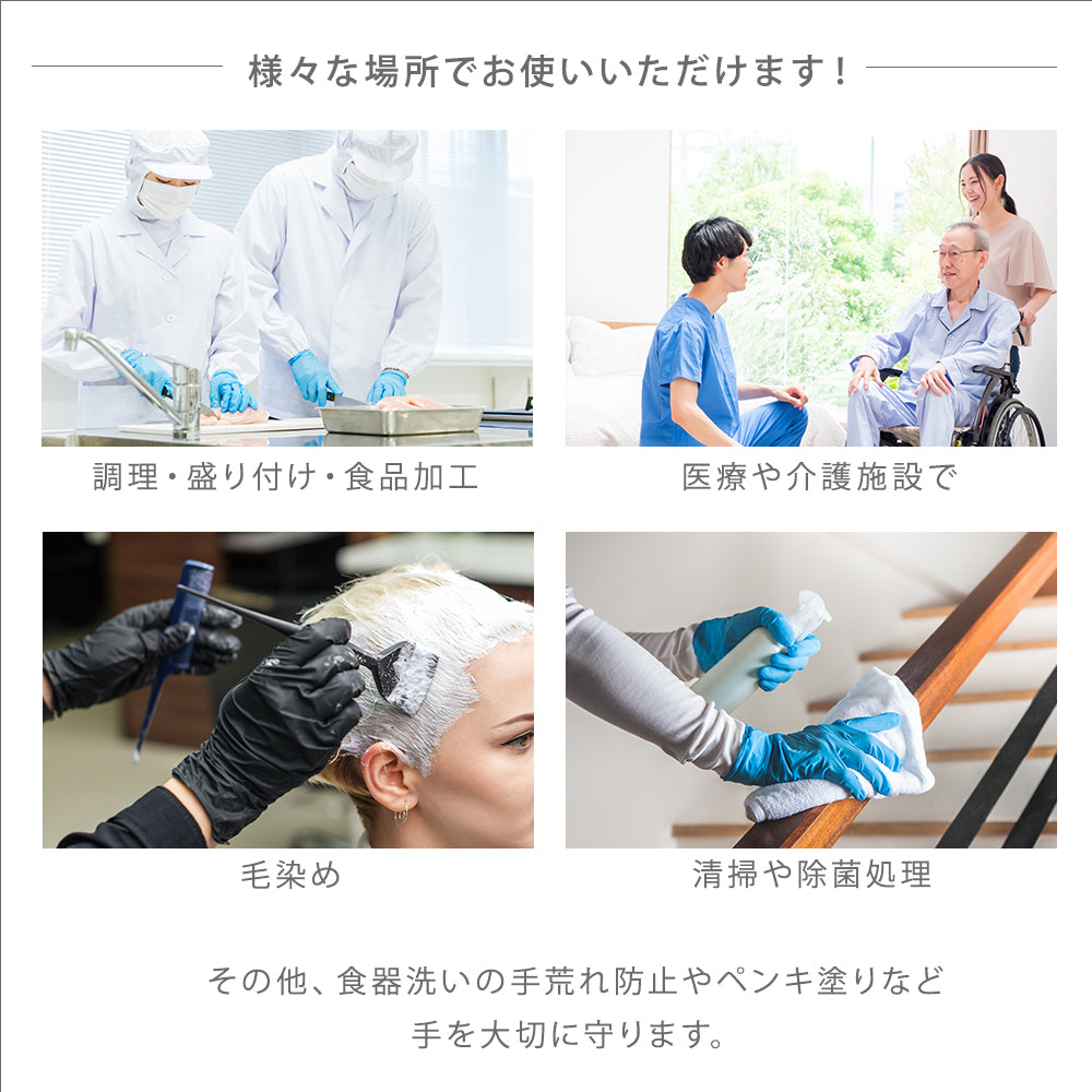 ECOLOGY’S PRO ニトリル手袋 （使い捨てグローブ）パウダーフリー[食品衛生法適合]